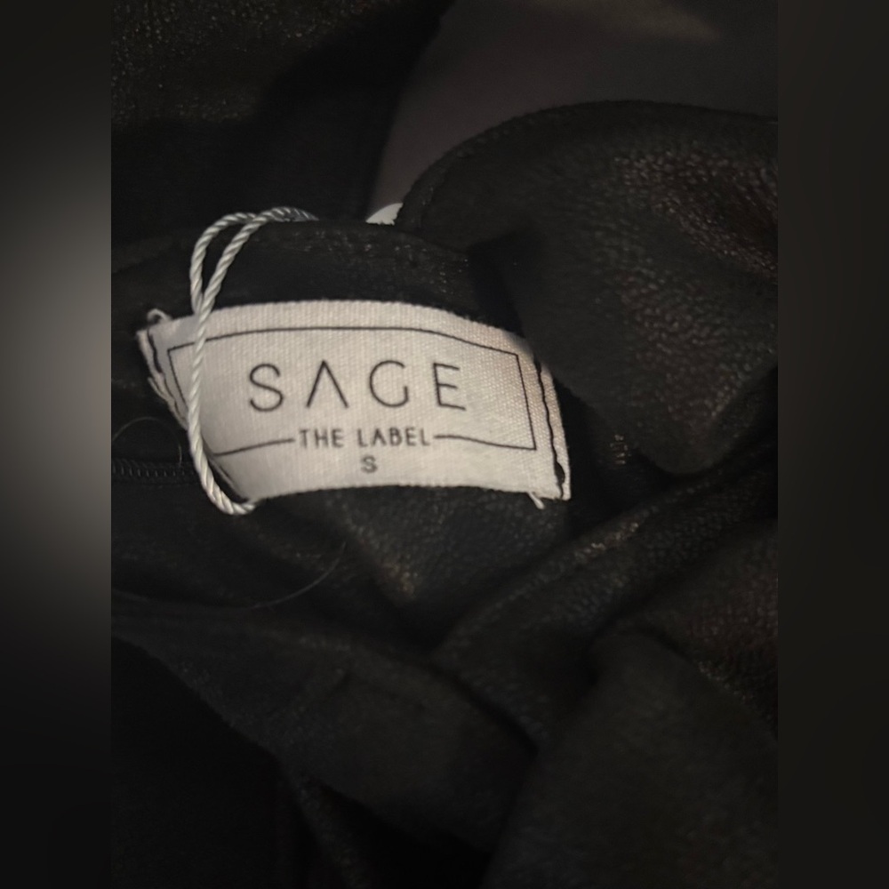 Sage the Label Elegant Black Mini Cross Back Sleeveless Dress - Picture 3 of 4